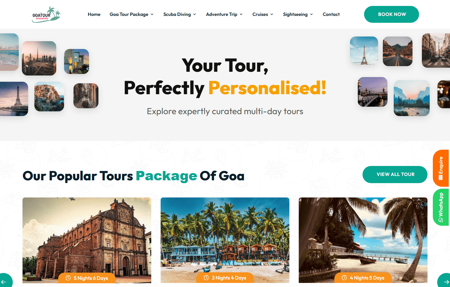 Goa Tours Operators portfolio work