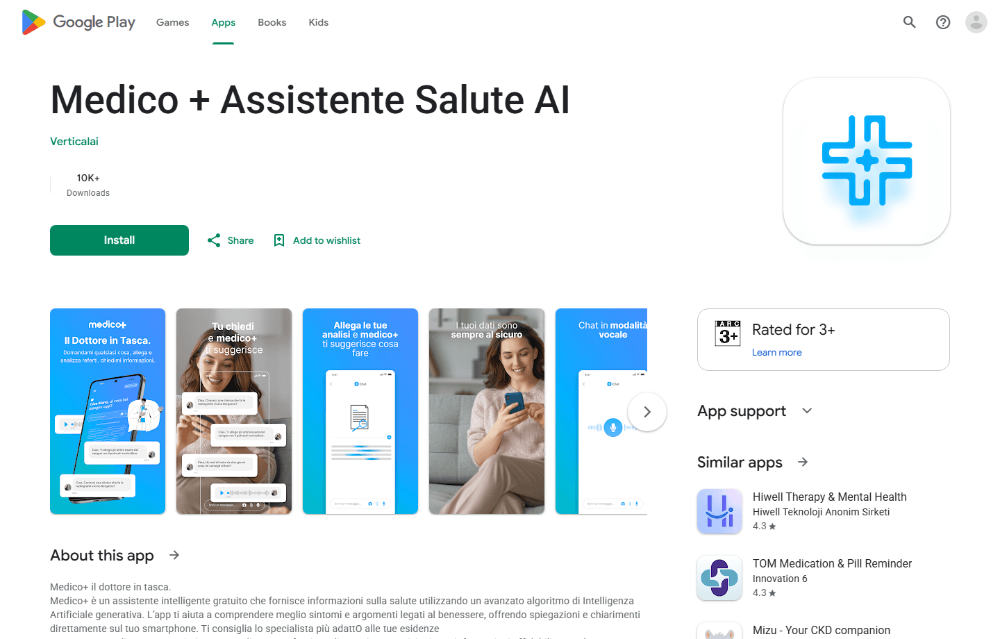 Medico+ portfolio work